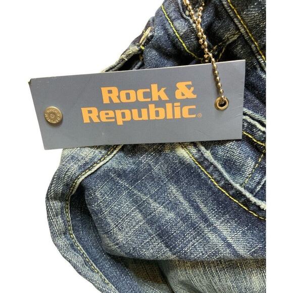 Rock & Republic Jeans Women's Size 25 Pink Rhinestones Bleu Denim - Picture 12 of 12